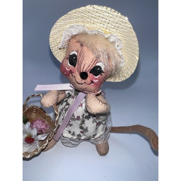 Annalee Dolls 7" Garden Club Mouse 1996 With Basket And Flower - Picture 2 of 10